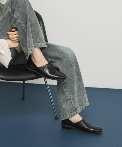 中縫方頭樂福鞋