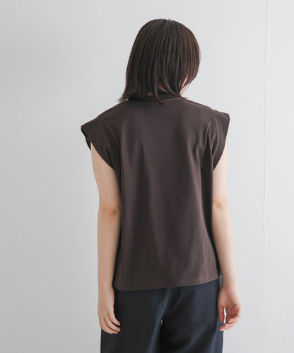 T/C珠地拼接荷葉邊T恤