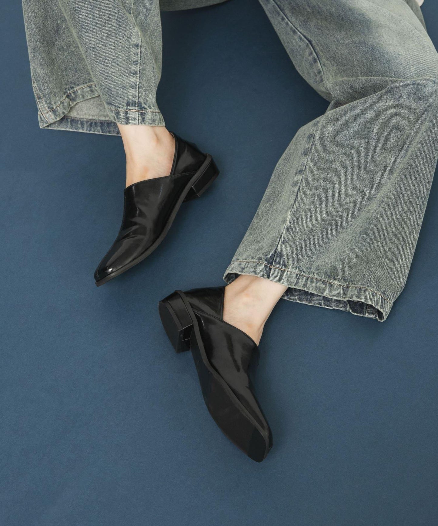 中縫方頭樂福鞋