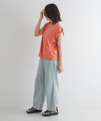 T/C珠地拼接荷葉邊T恤