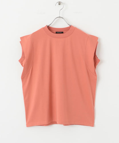 T/C珠地拼接荷葉邊T恤