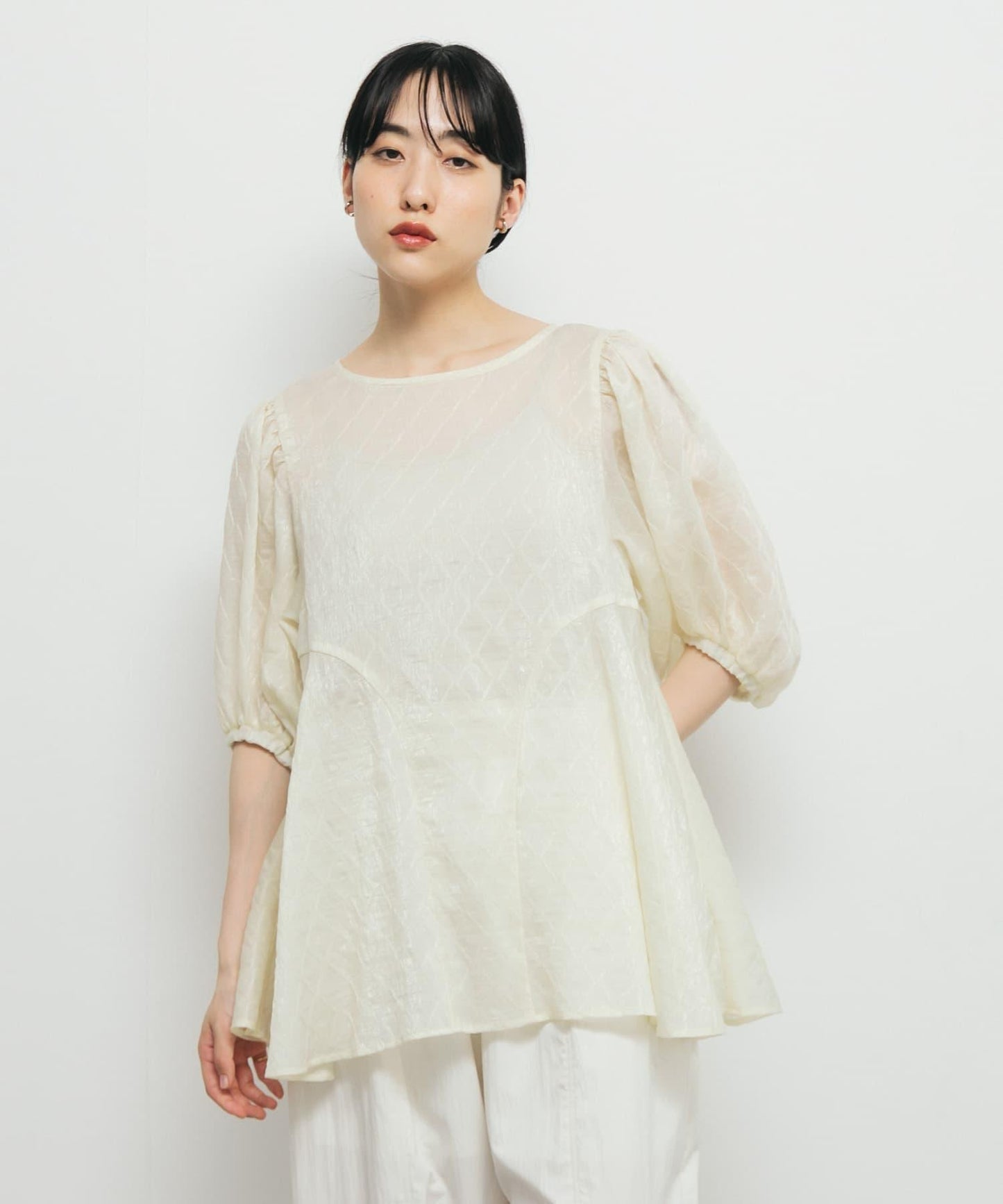 拼接線條透視感襯衫