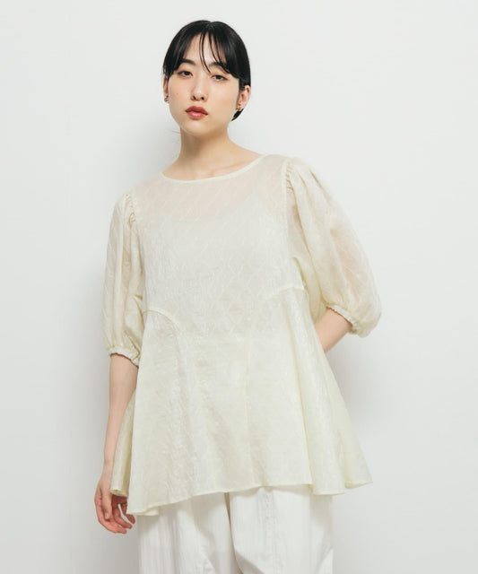 拼接線條透視感襯衫