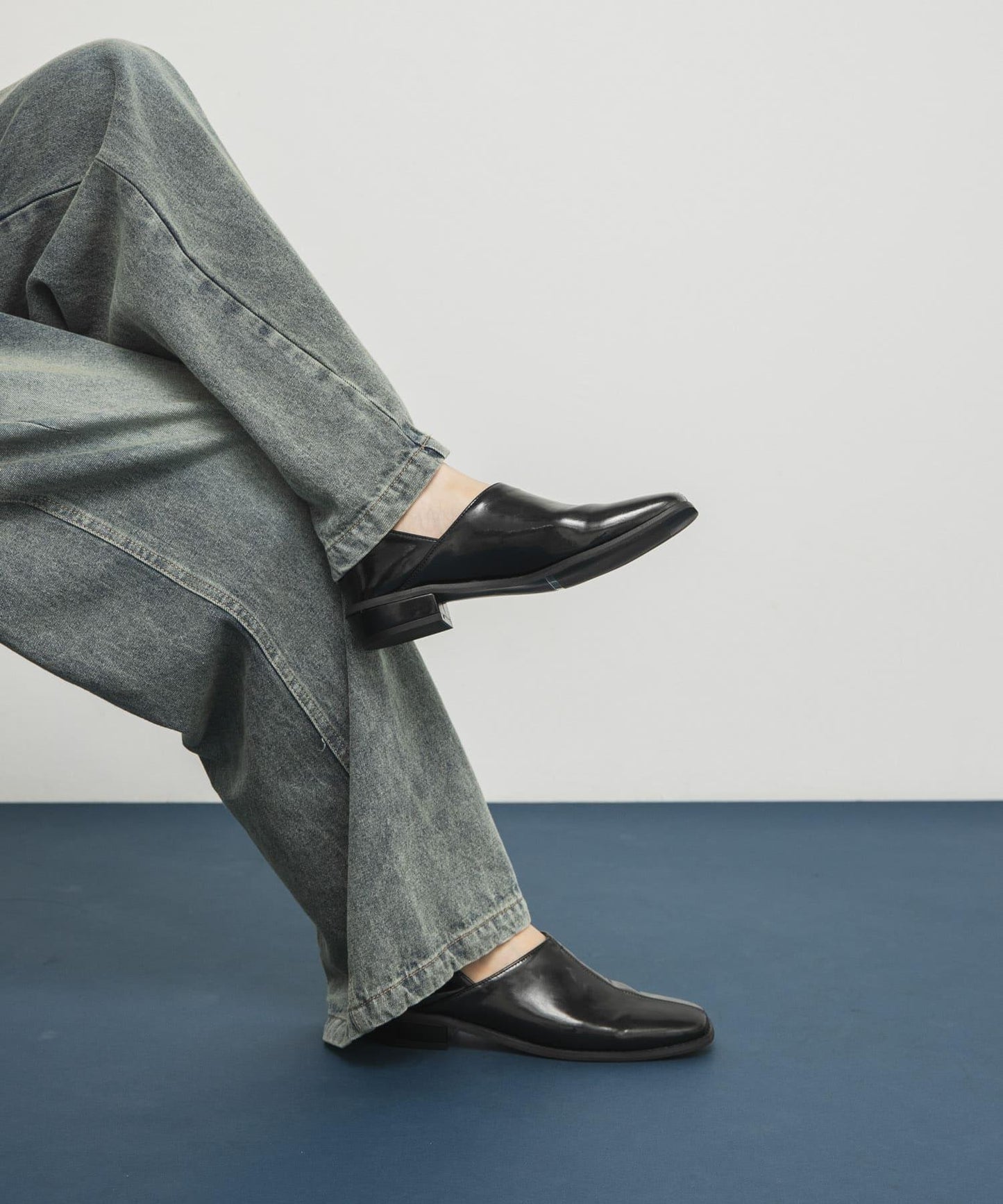 中縫方頭樂福鞋