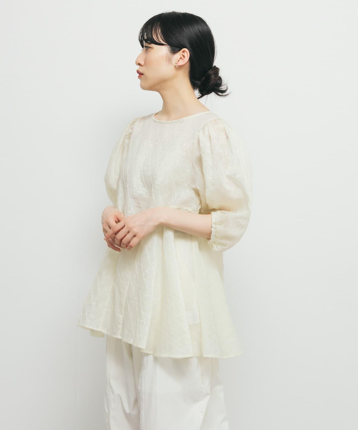 拼接線條透視感襯衫