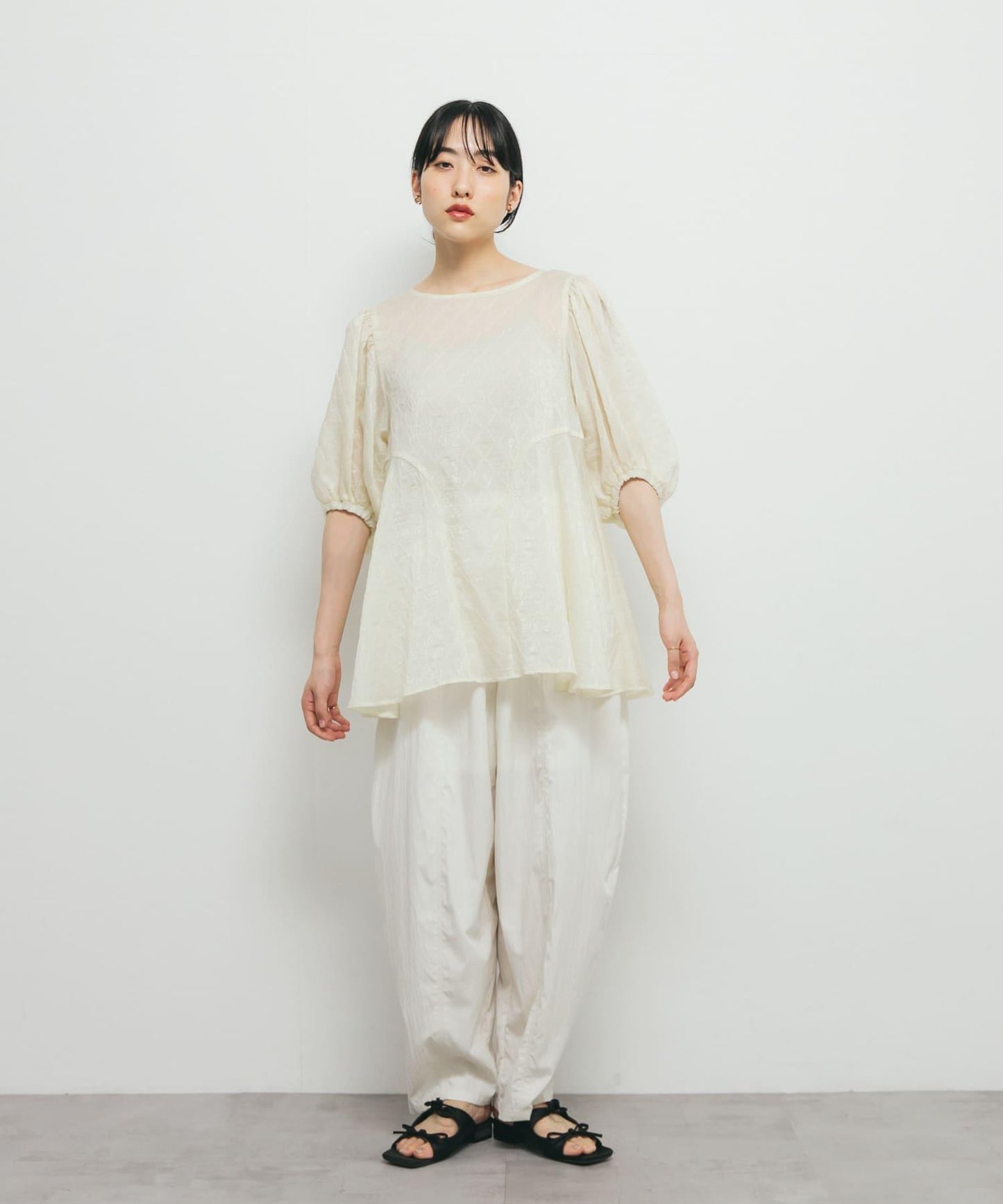 拼接線條透視感襯衫