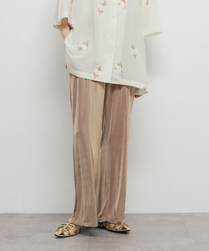 亮面易穿喇叭褲