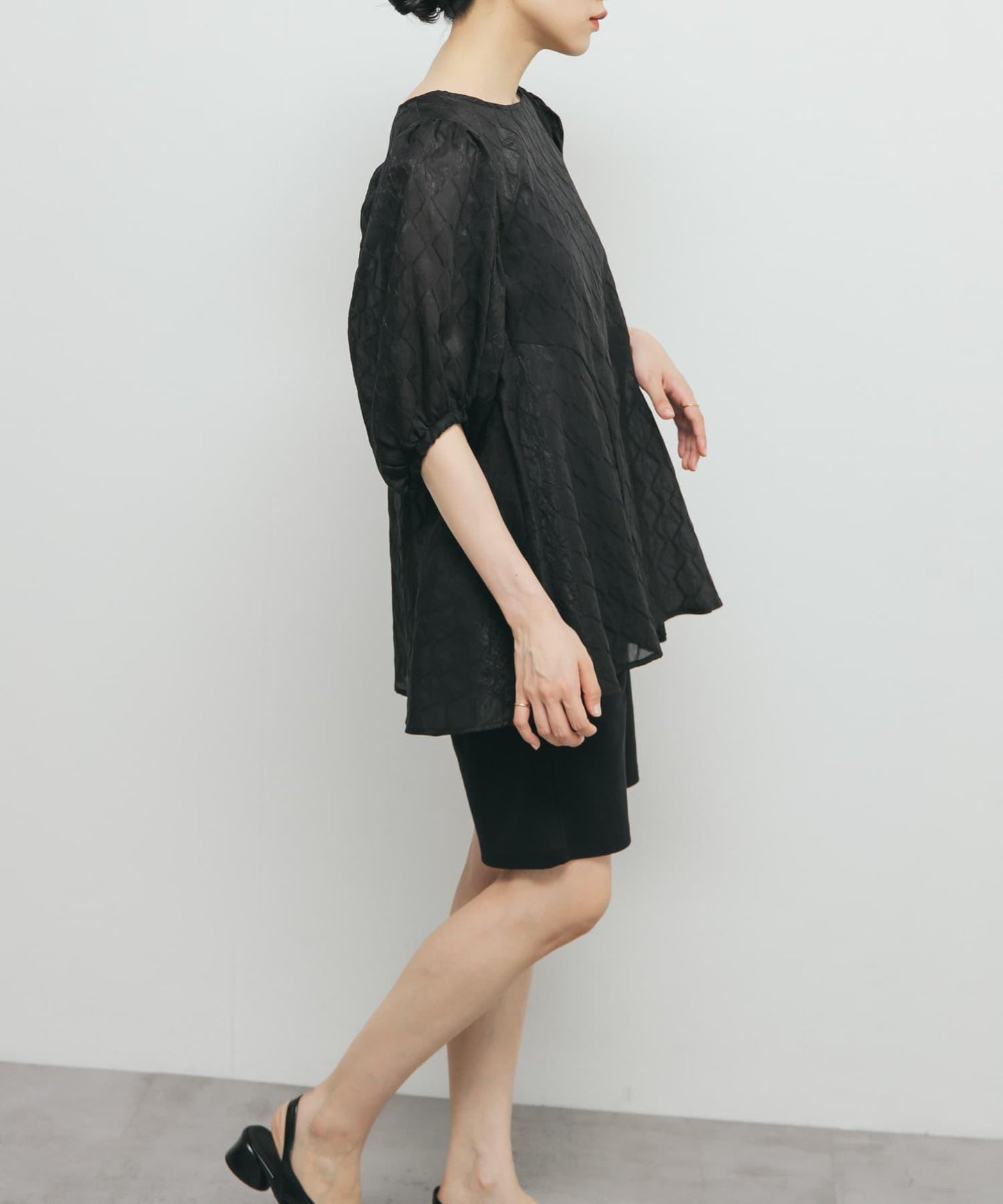 拼接線條透視感襯衫