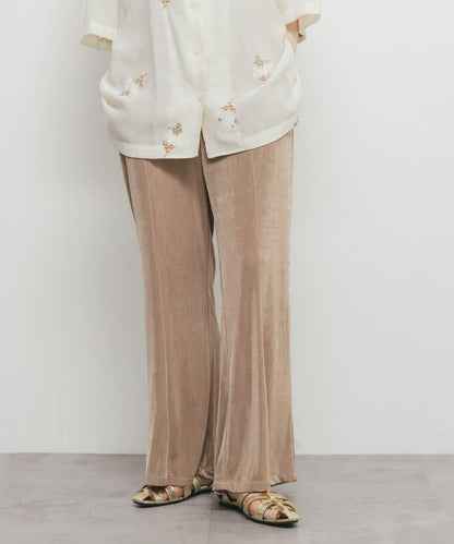 亮面易穿喇叭褲