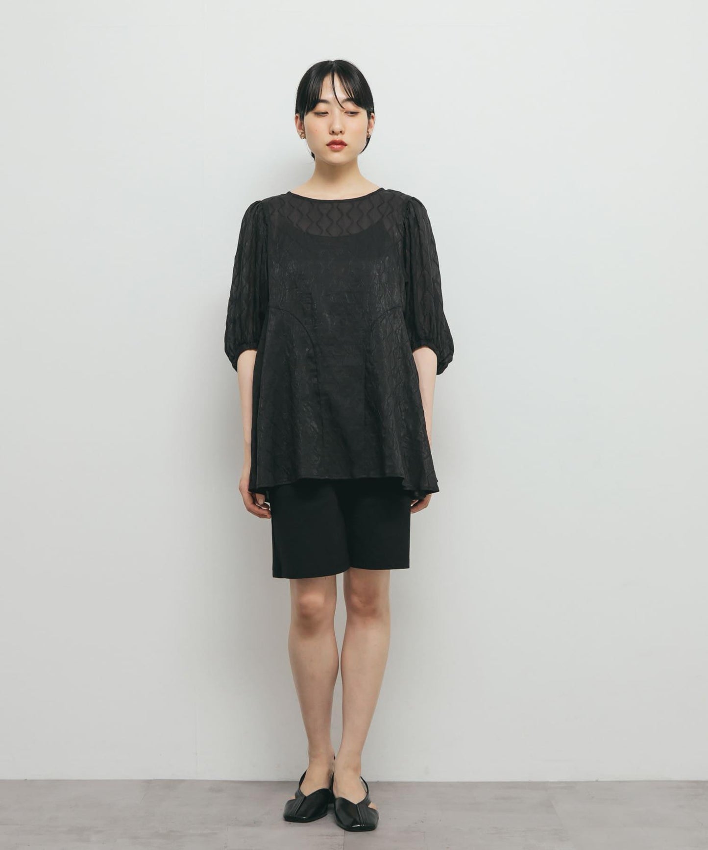 拼接線條透視感襯衫