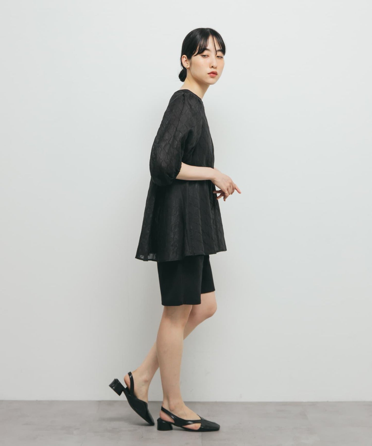 拼接線條透視感襯衫