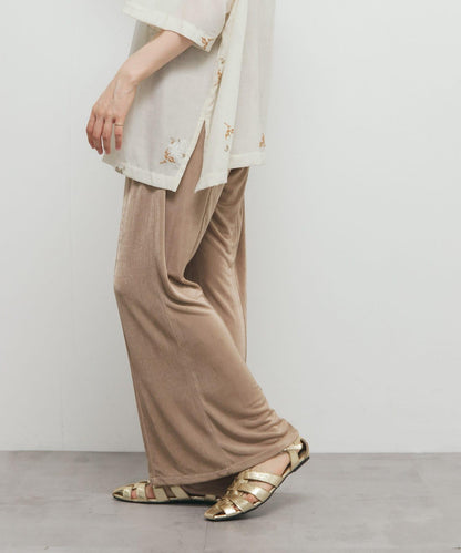 亮面易穿喇叭褲