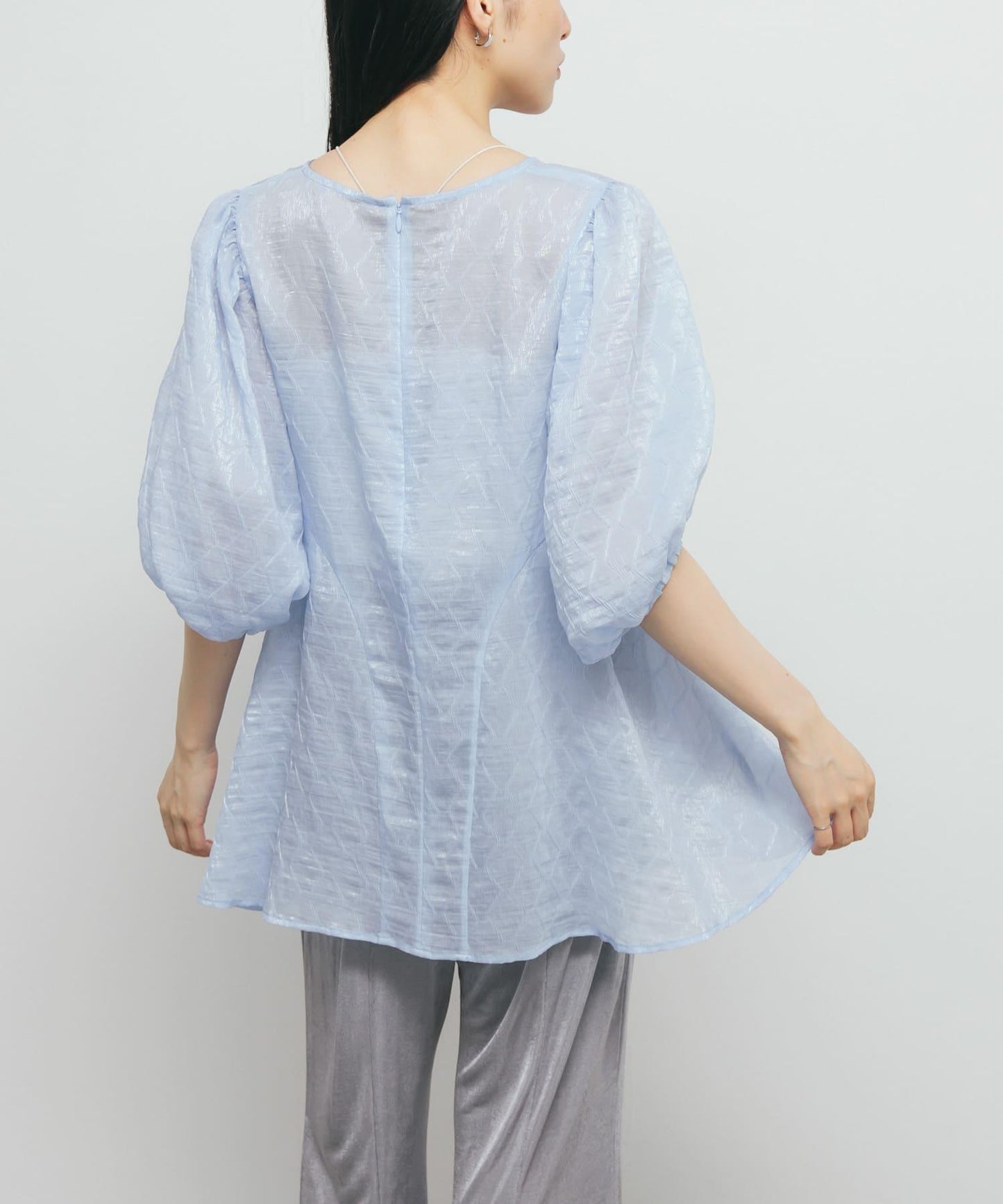 拼接線條透視感襯衫