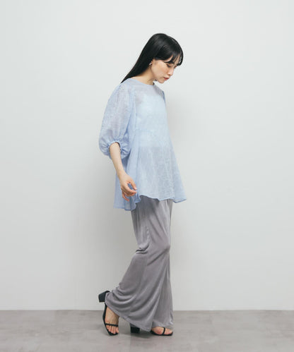 亮面易穿喇叭褲