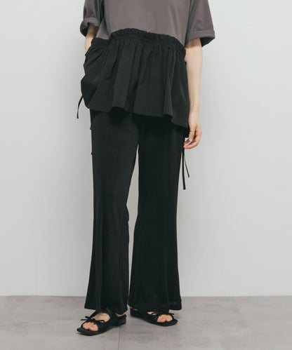 亮面易穿喇叭褲