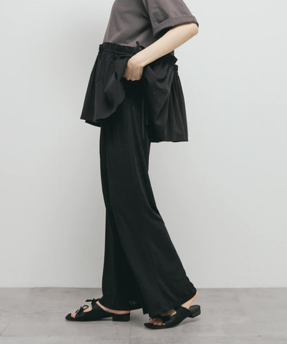 亮面易穿喇叭褲