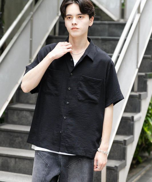 軟斜紋常規領短袖襯衫