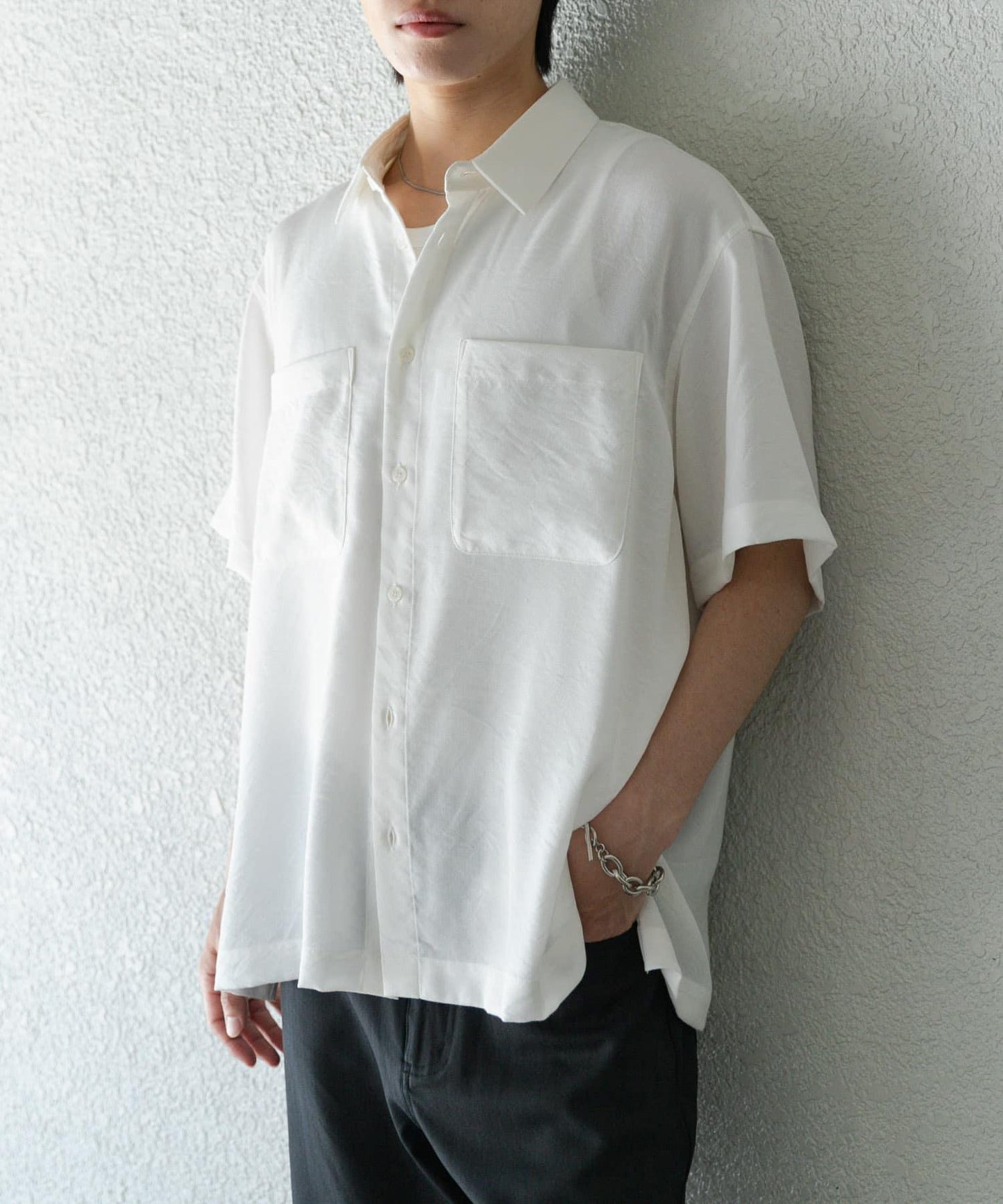 軟斜紋常規領短袖襯衫