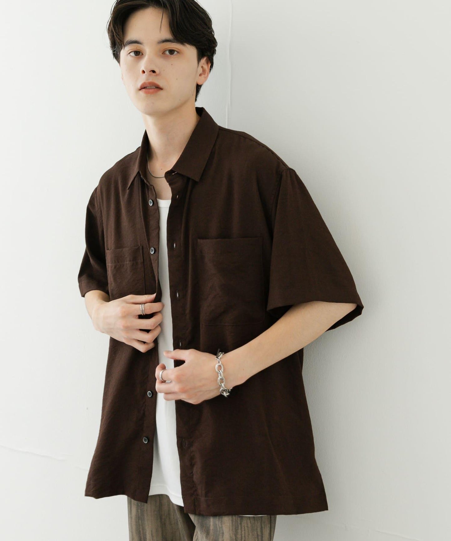 軟斜紋常規領短袖襯衫