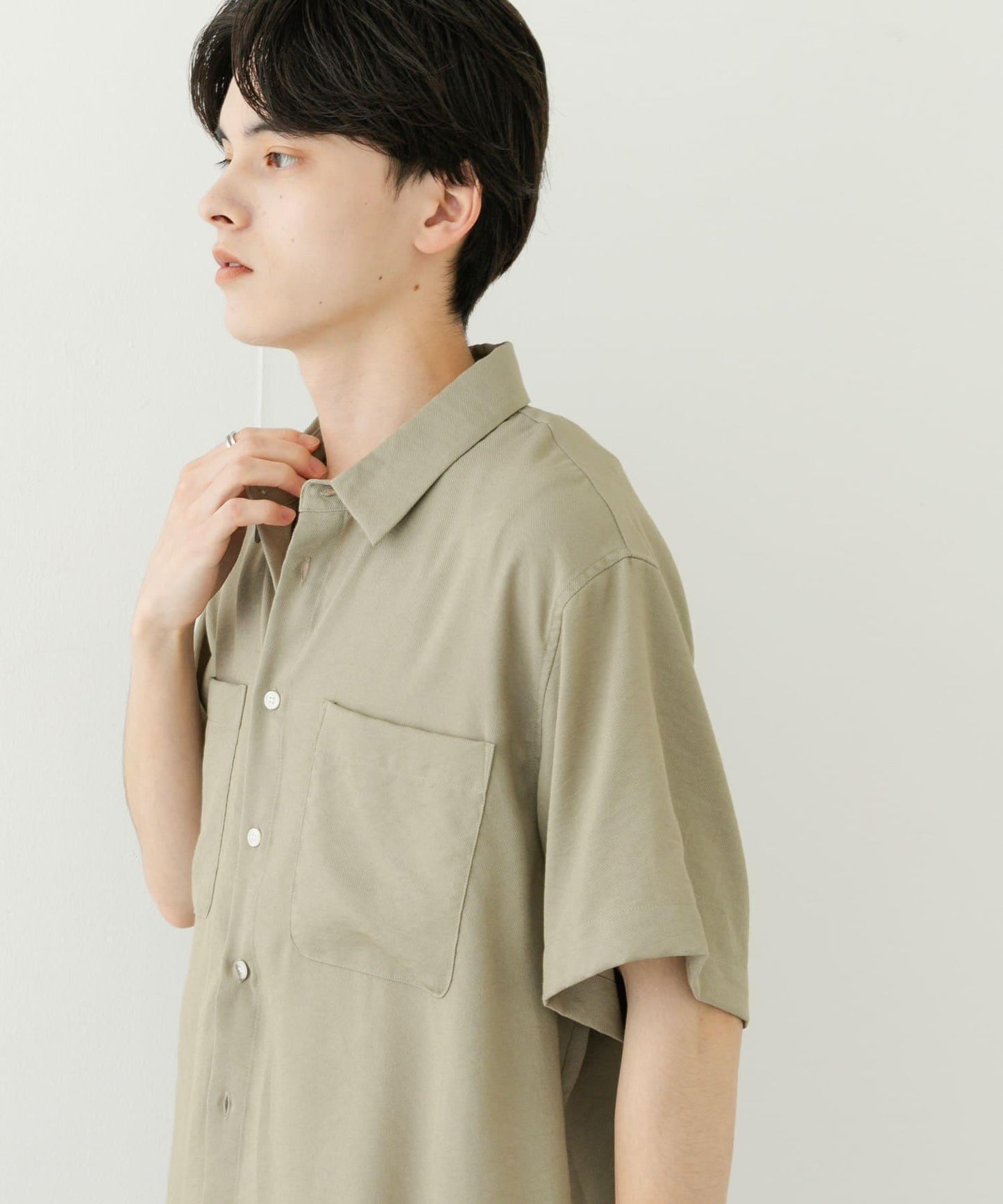 軟斜紋常規領短袖襯衫