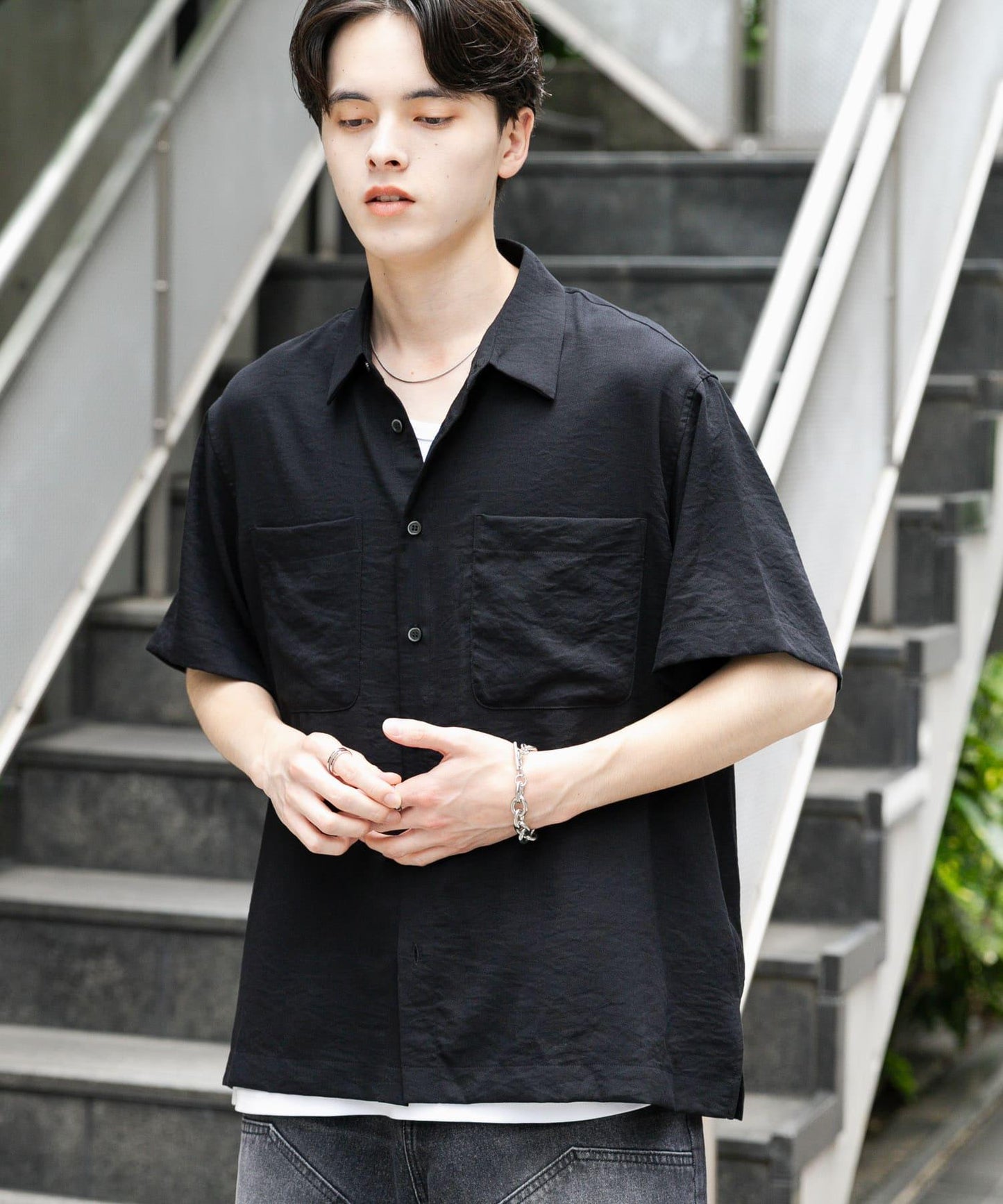 軟斜紋常規領短袖襯衫