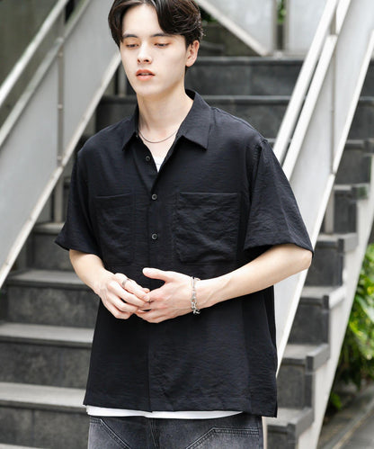 軟斜紋常規領短袖襯衫