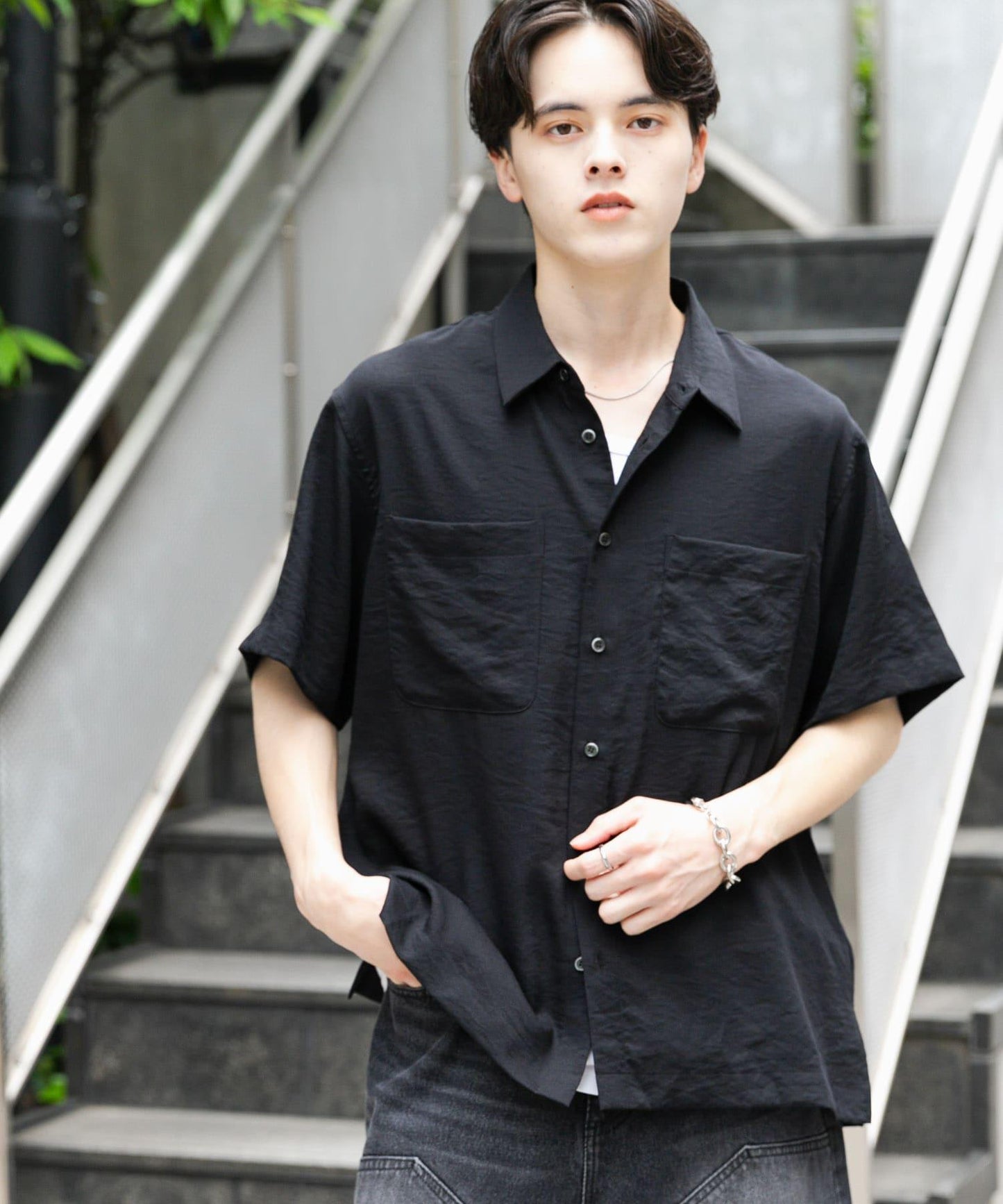 軟斜紋常規領短袖襯衫