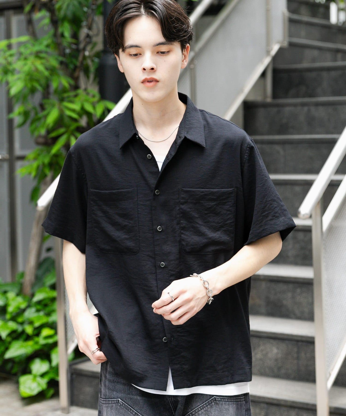 軟斜紋常規領短袖襯衫