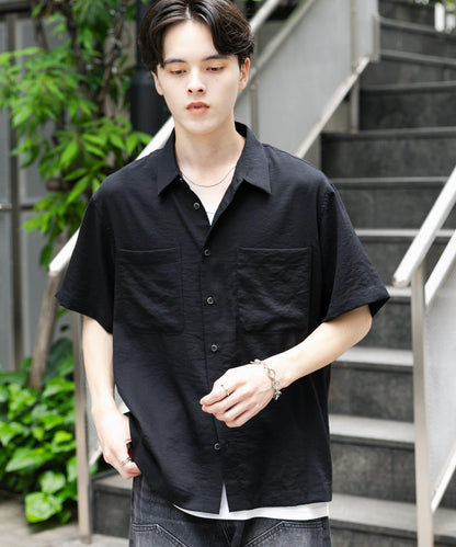 軟斜紋常規領短袖襯衫