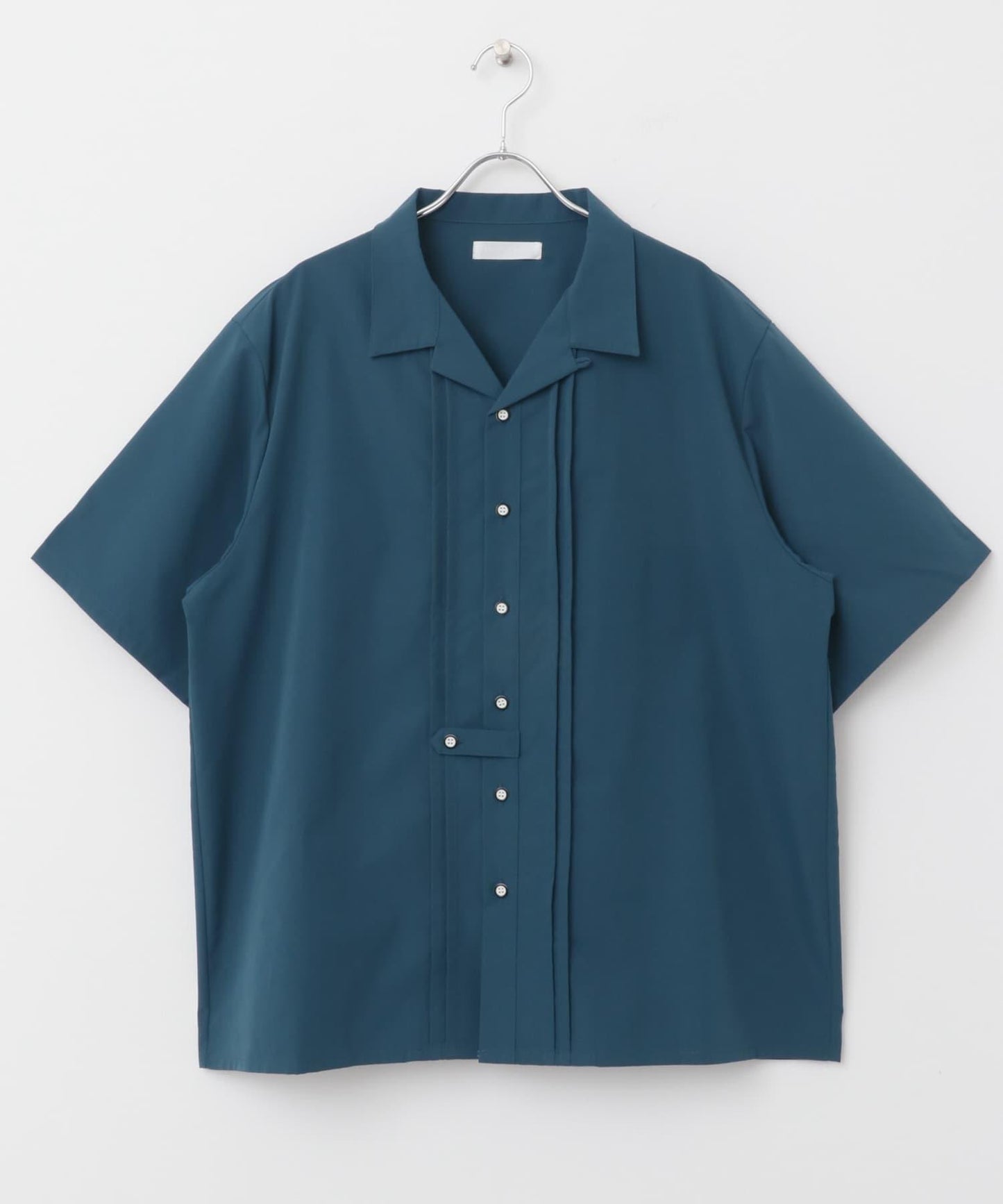 設計感翻領短袖襯衫