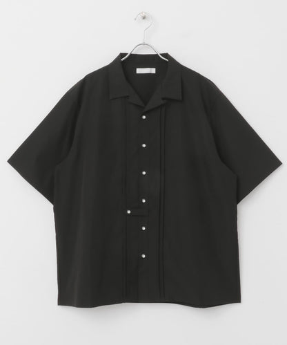 設計感翻領短袖襯衫