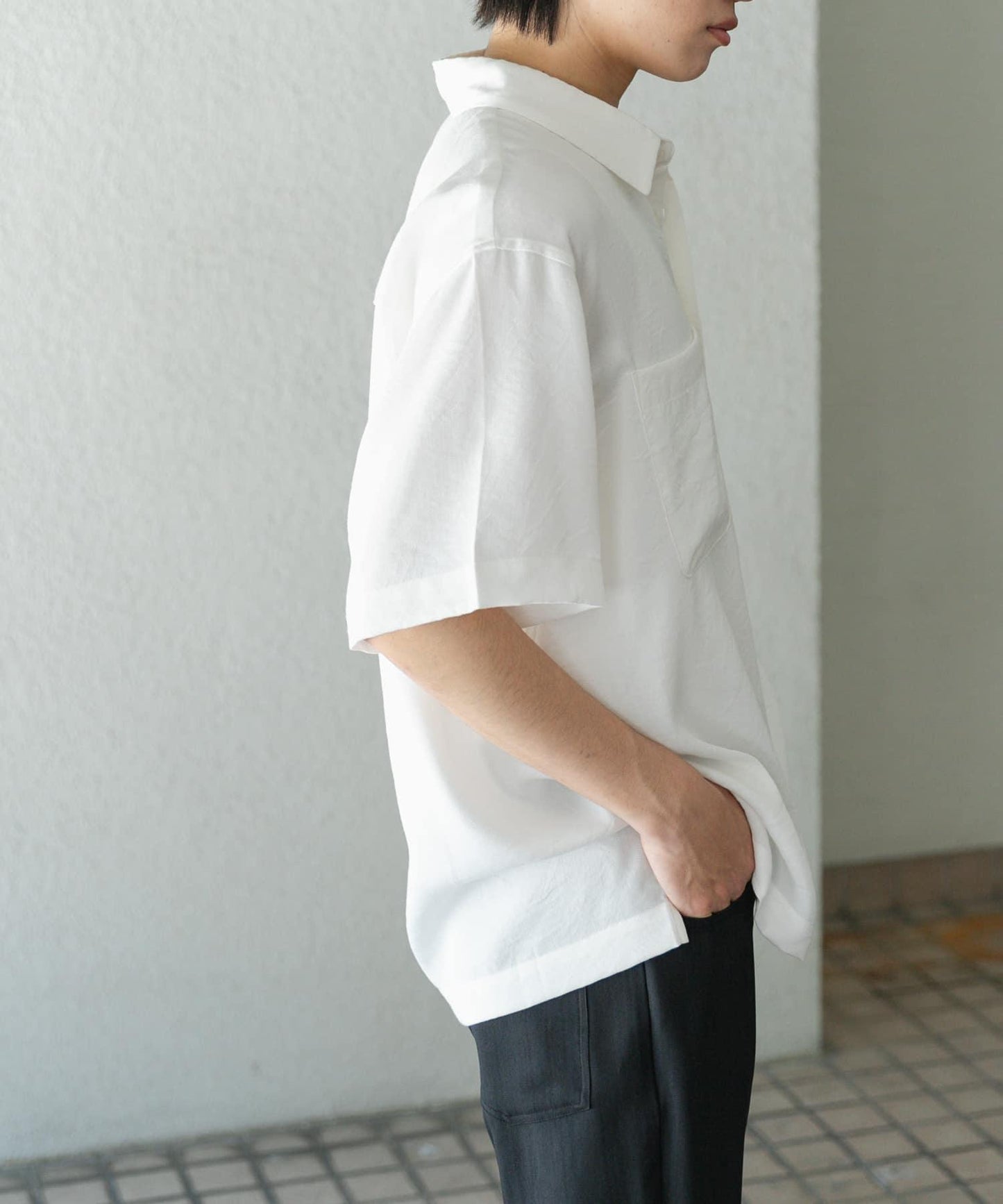 軟斜紋常規領短袖襯衫