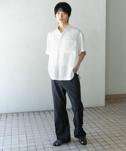 軟斜紋常規領短袖襯衫