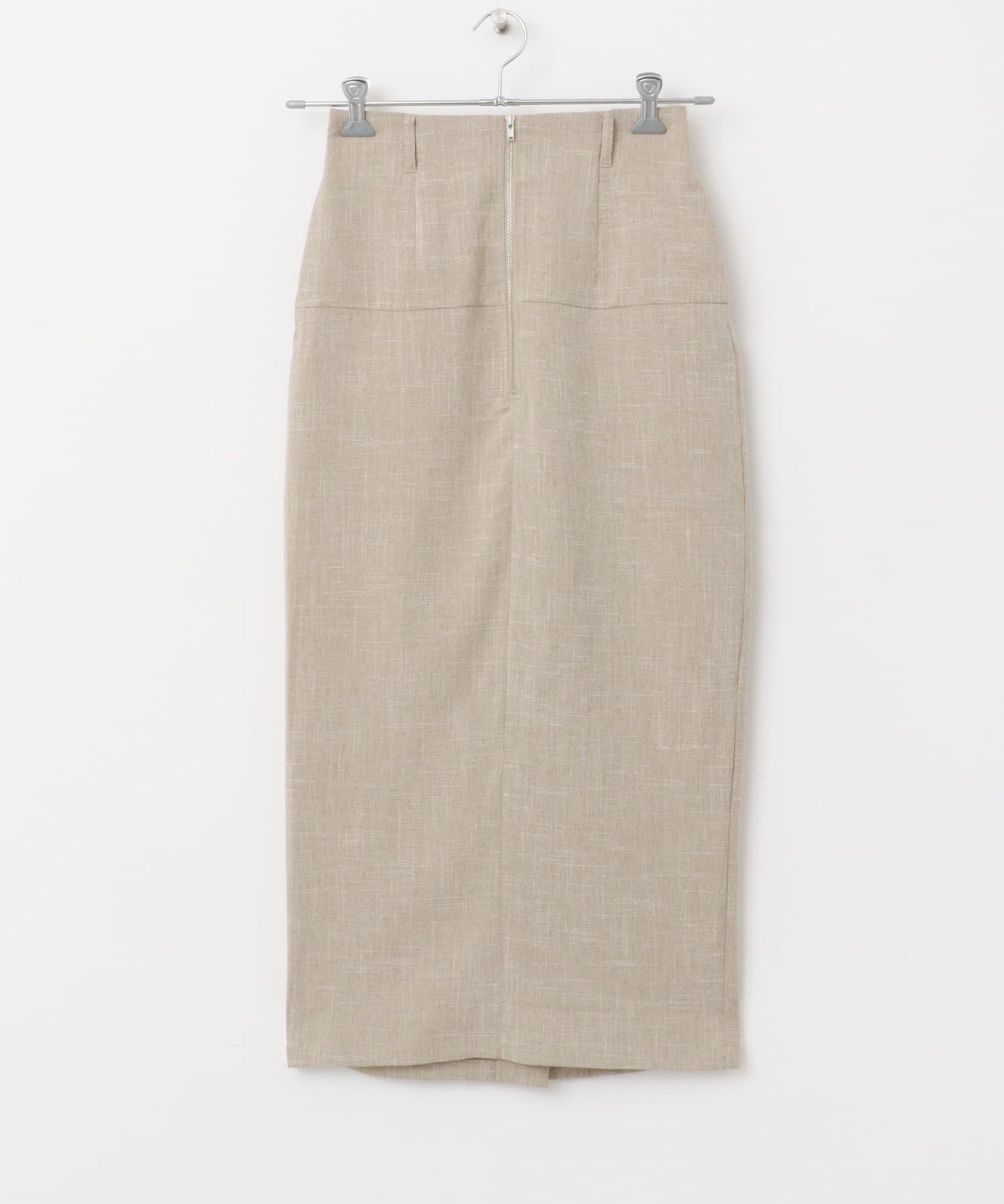 拉鍊裝飾高腰包臀裙