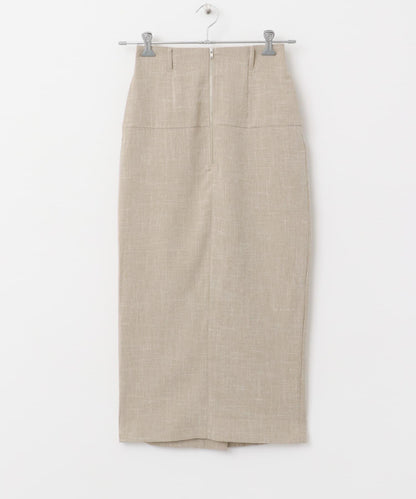 拉鍊裝飾高腰包臀裙