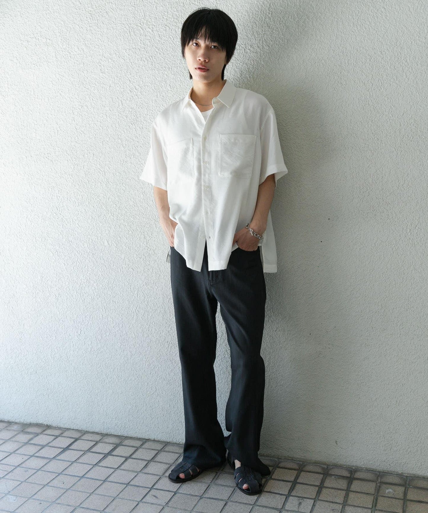 軟斜紋常規領短袖襯衫