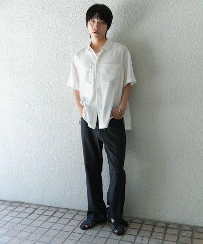 軟斜紋常規領短袖襯衫