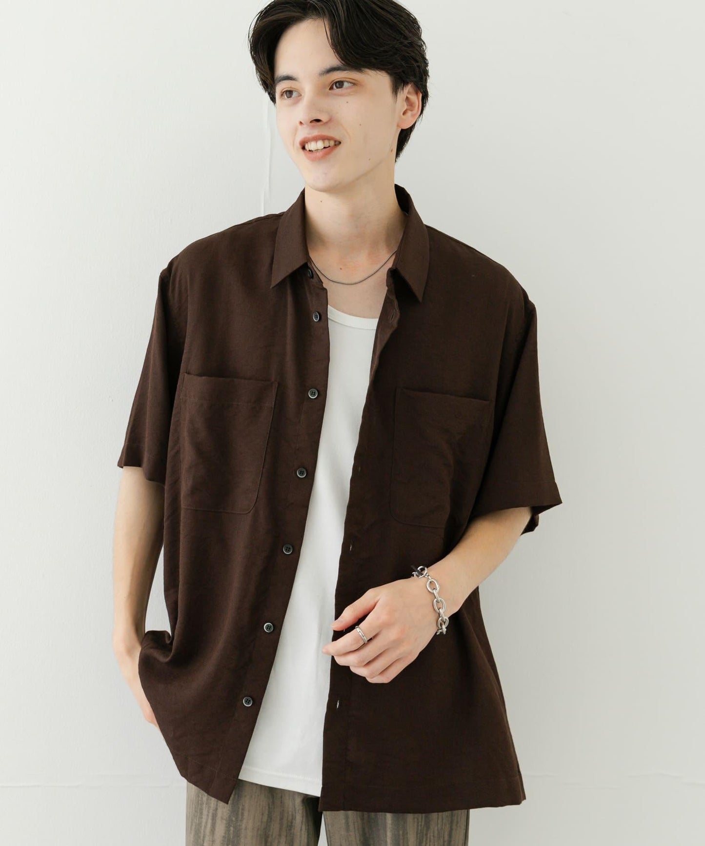 軟斜紋常規領短袖襯衫