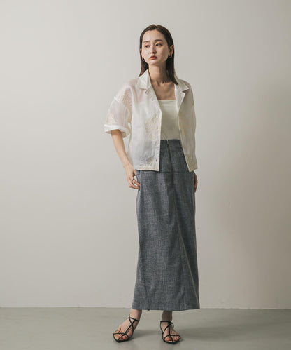 拉鍊裝飾高腰包臀裙