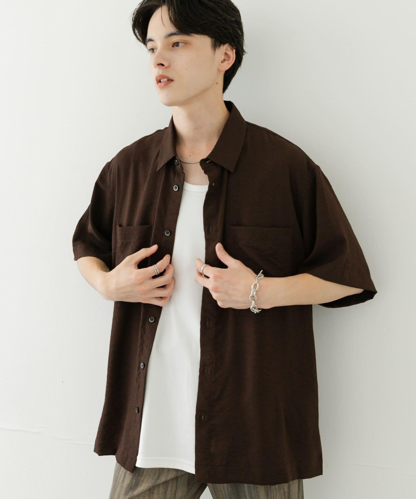 軟斜紋常規領短袖襯衫