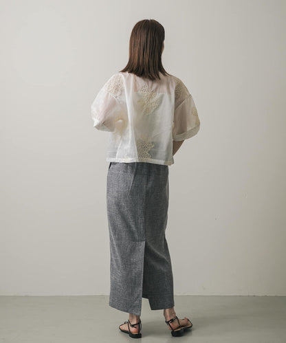 拉鍊裝飾高腰包臀裙