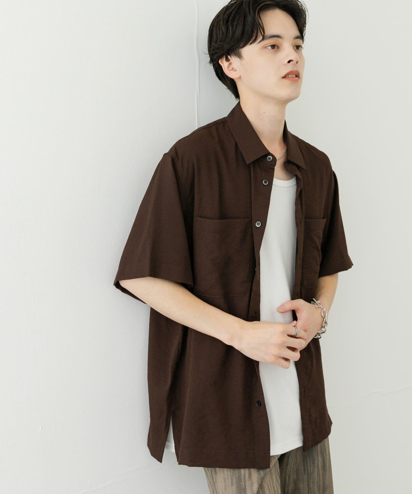 軟斜紋常規領短袖襯衫