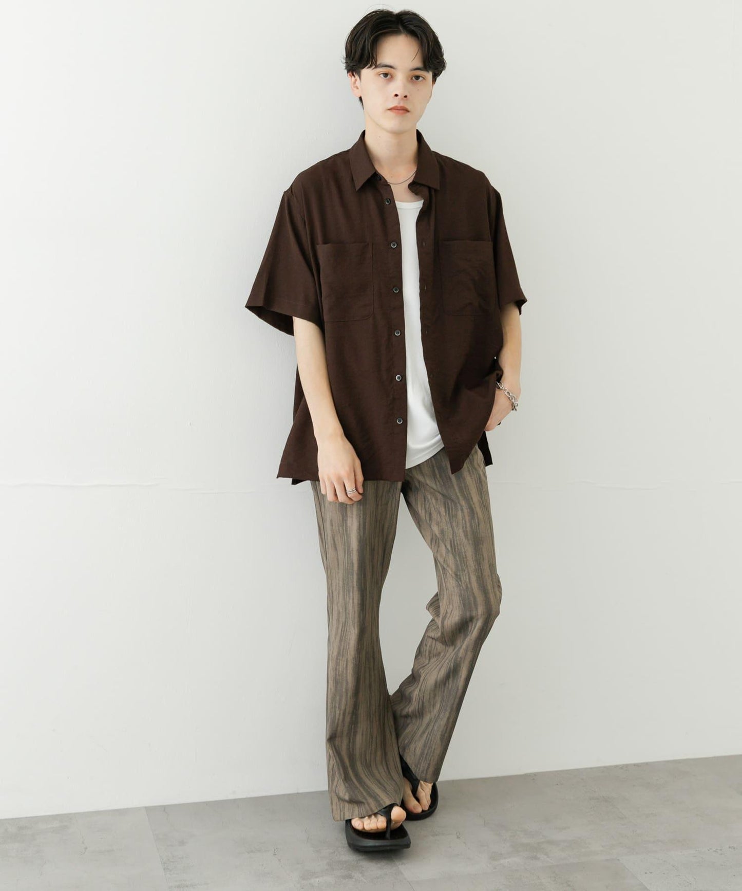 軟斜紋常規領短袖襯衫