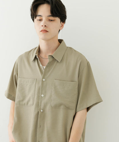 軟斜紋常規領短袖襯衫
