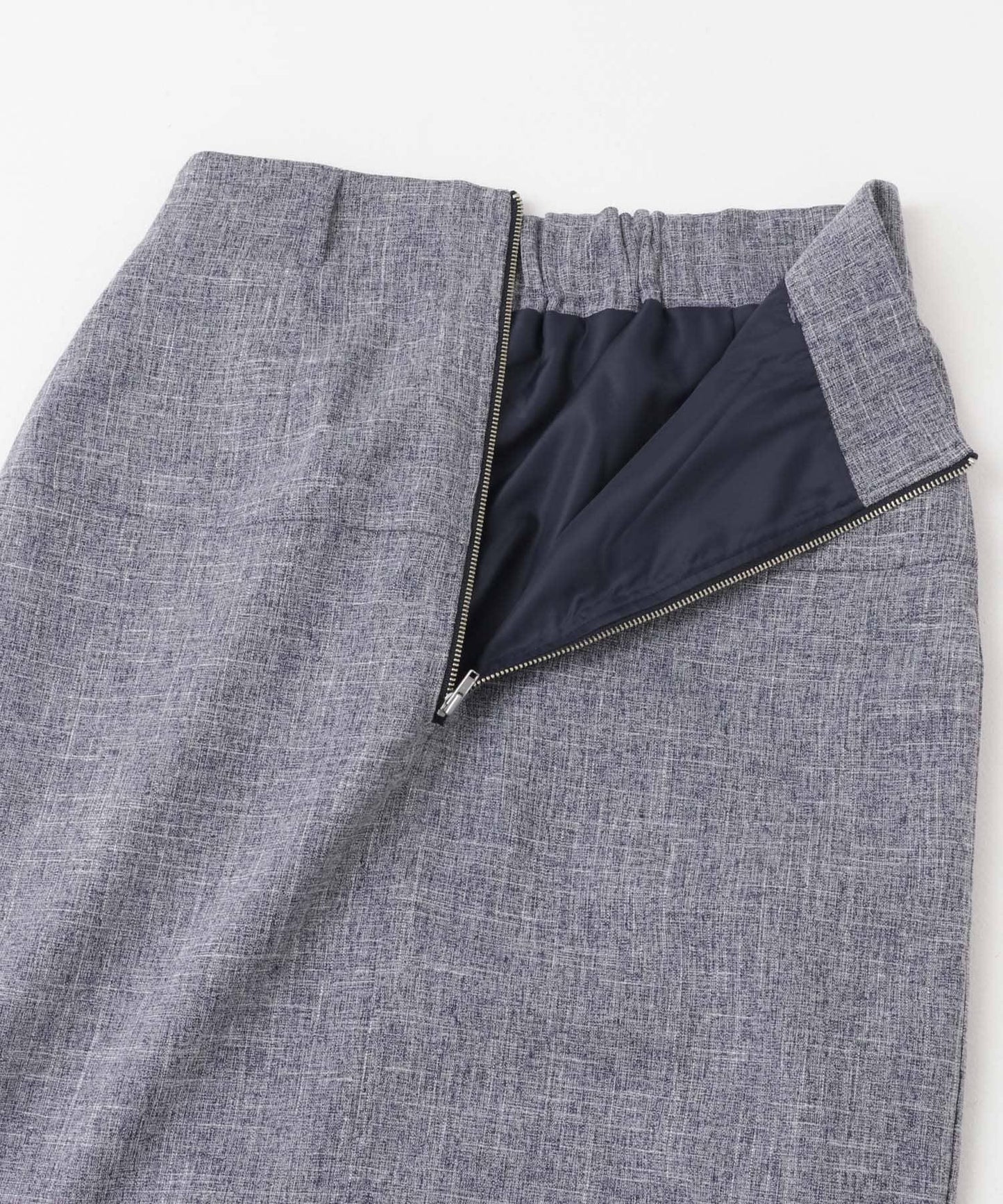 拉鍊裝飾高腰包臀裙