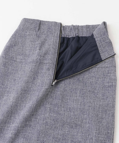 拉鍊裝飾高腰包臀裙