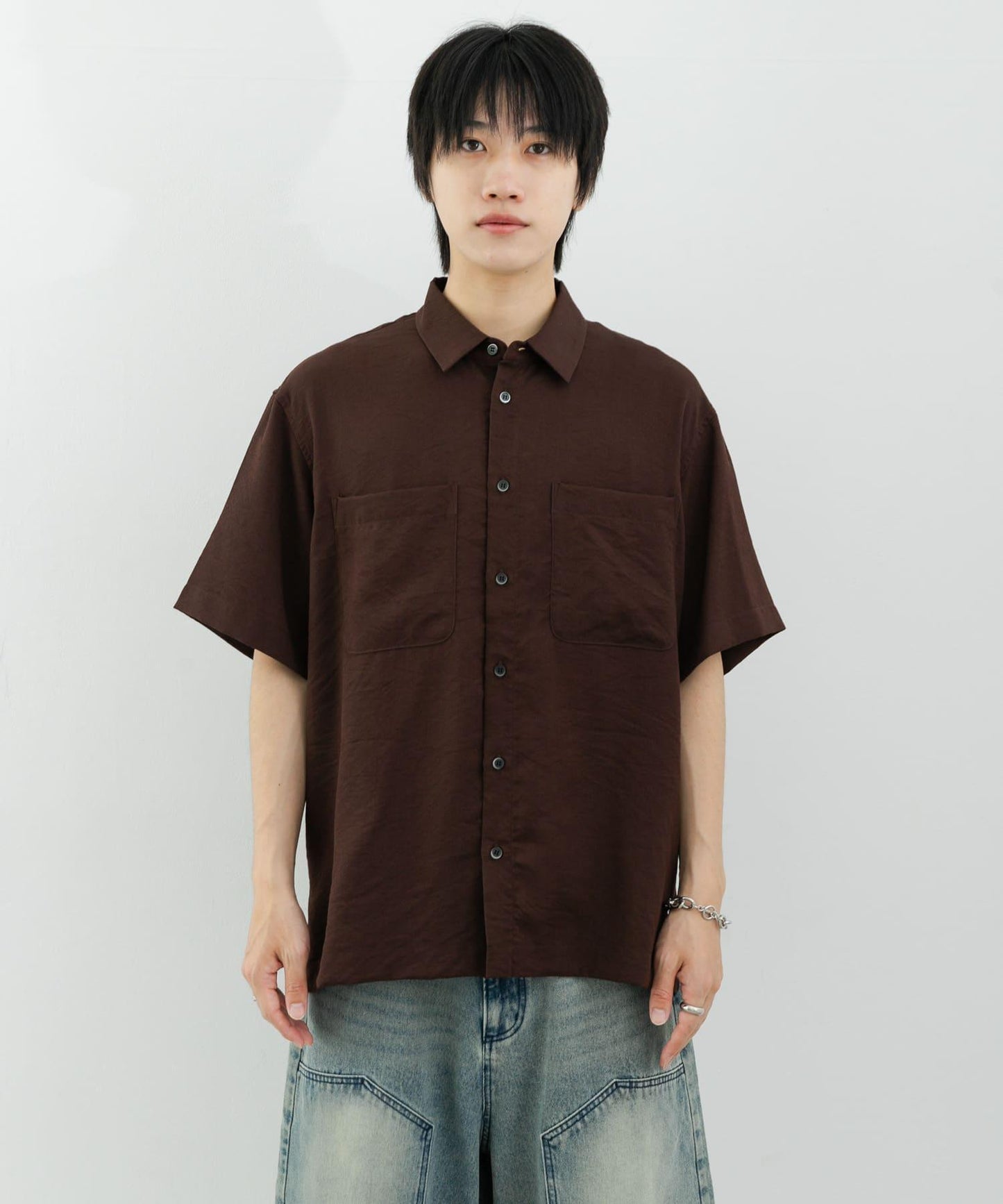 軟斜紋常規領短袖襯衫