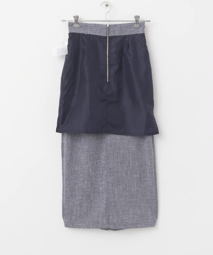 拉鍊裝飾高腰包臀裙