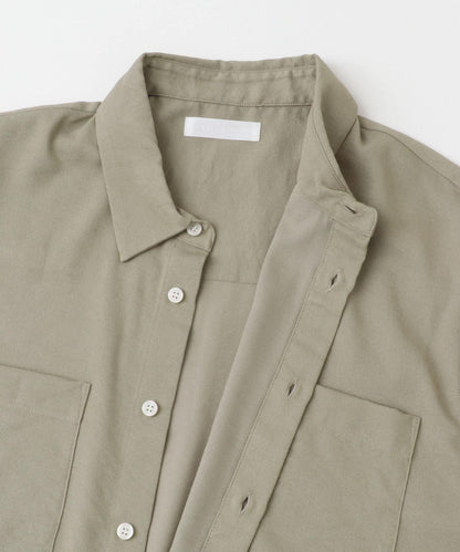 軟斜紋常規領短袖襯衫