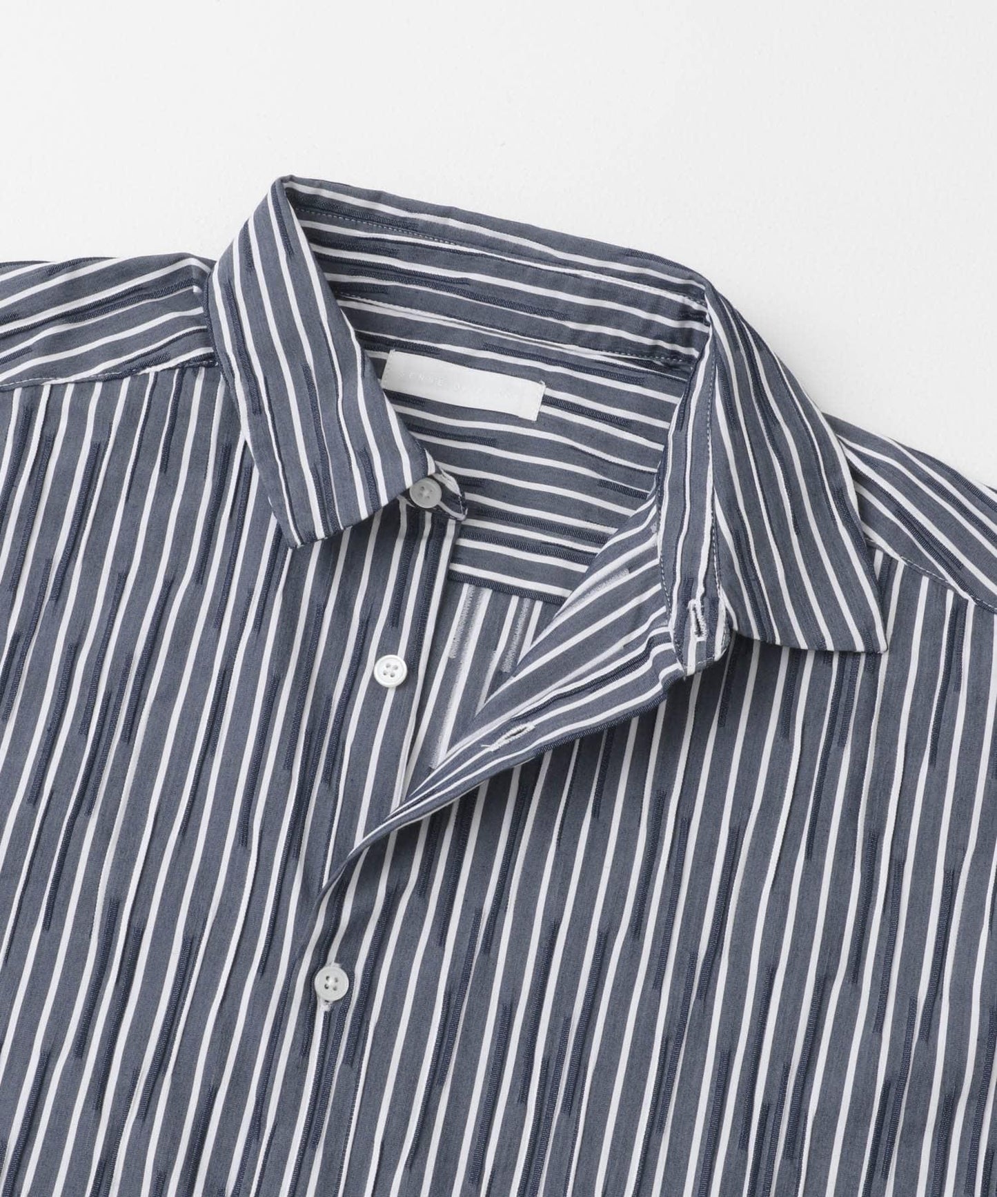 拼色提花短袖襯衫